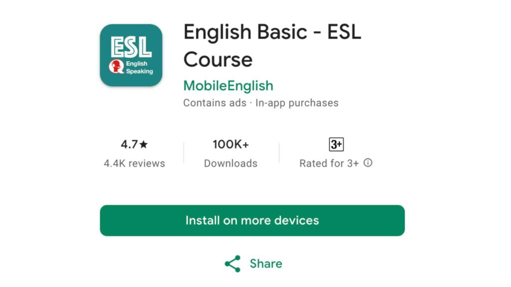ESL course